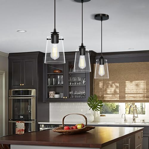 Black Pendant Lights Kitchen Island (2 Count)