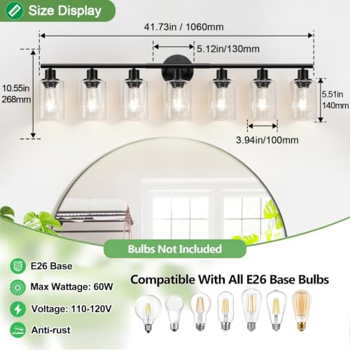7 Light Bathroom Light Fixtures