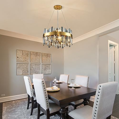12 Light Modern Crystal Chandelier Luxury Gold 2