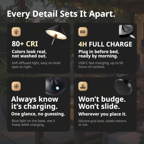 Cordless Rechargeable Table Lamp