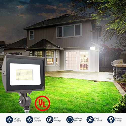 80W Outdoor LED Flood Light with 1 (2 Count)