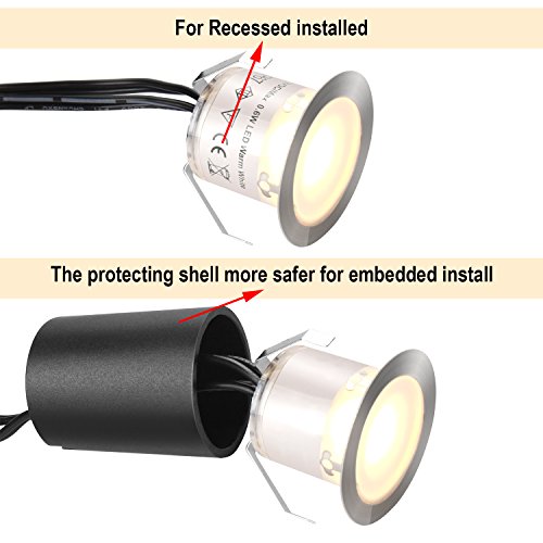 Recessed LED Deck Light Kits with Protecting Shell φ32mm (16 Count)