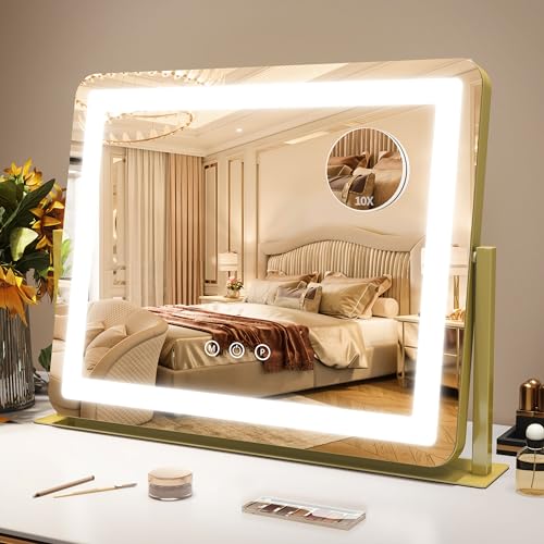 Gold Vanity Mirror with Lights