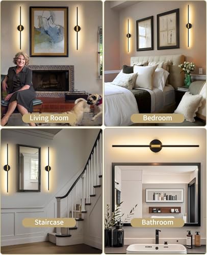 40" Battery Operated Wall Sconce Set of 2