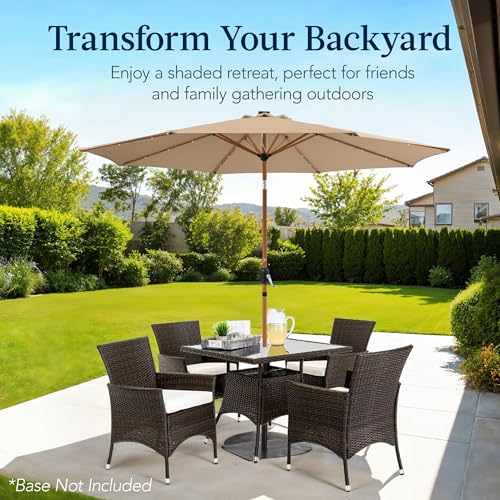 10ft Solar Market Patio Umbrella w