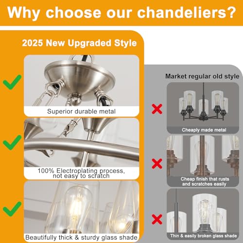 25" Modern Chandelier for Dining Room