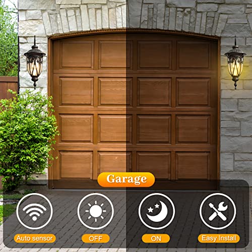 23 Inch Large Dusk to Dawn Outdoor Porch Lights for Garage (2 Count)