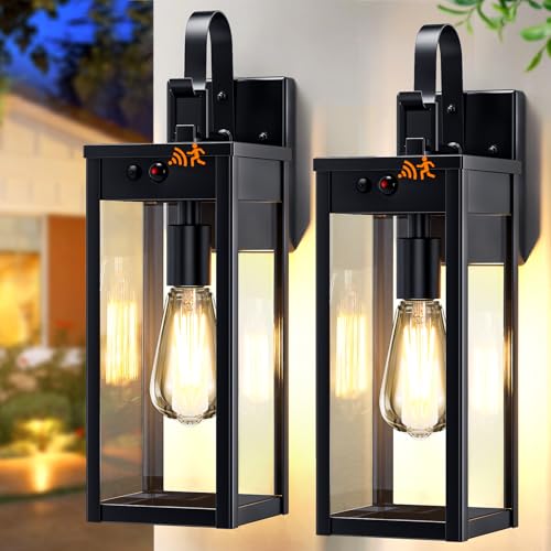 17" Solar Porch Lights Outdoor (2 Count)