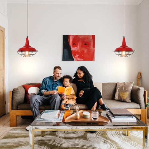 Farmhouse Red Pendant Light (3 Count)