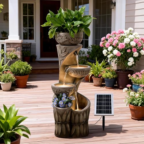 35.6" Solar Outdoor Water Fountain