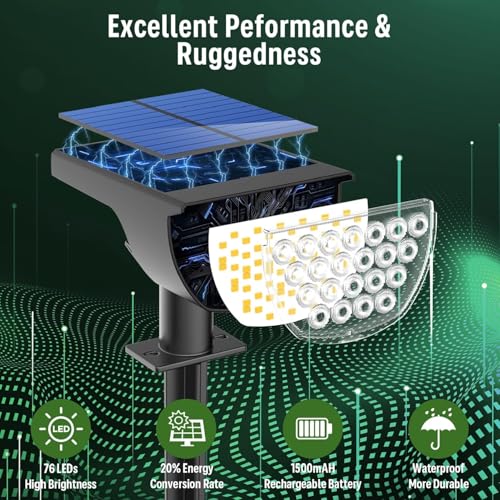 Solar Lights Outdoor Waterproof IP65 (6 Count)