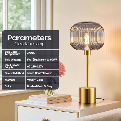 Glass Table Lamp for Living Room
