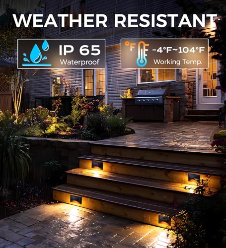 6 Pack] Cloudy Bay Low Voltage LED Step Lights Outdoor (6 Count)