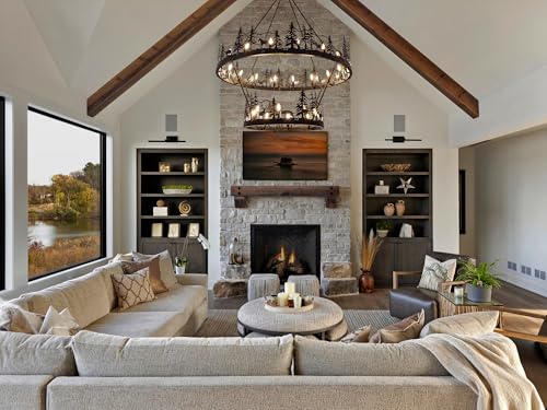 2 Tier Black Wagon Wheel Chandelier