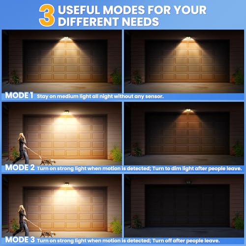 6 Packs] Solar Motion Sensor Outdoor Lights