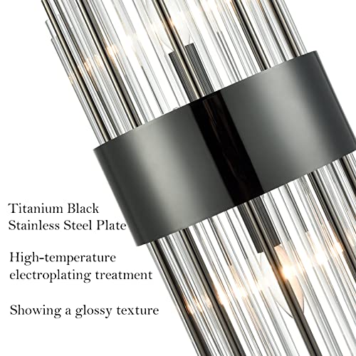Modern 2 Light Crystal Wall Sconces Set of Two (2 Count)