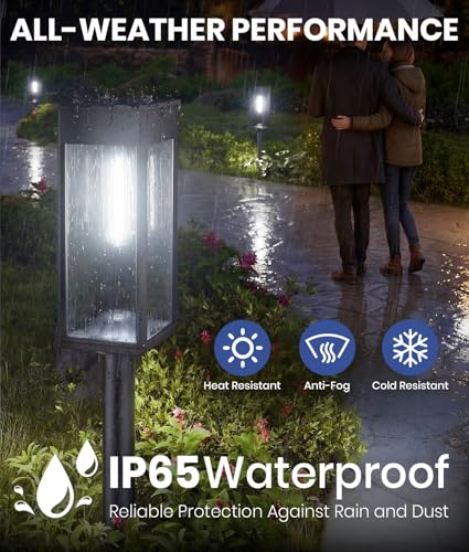 Solar Pathway Lights for Outside (4 Count)