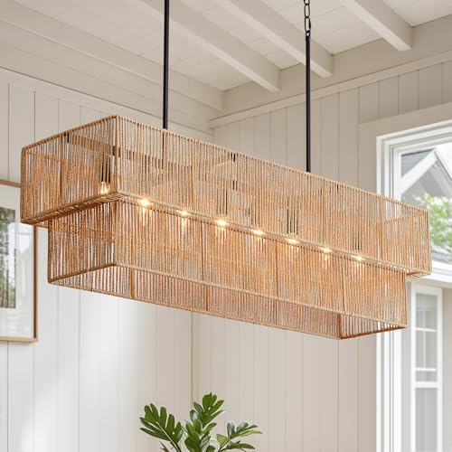 40" Rattan Chandelier