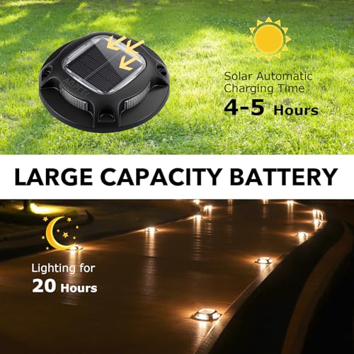 Solar Driveway Lights Outdoor 4 Pack (4 Count)