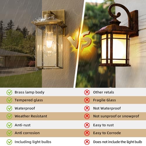 Brass outdoor sconces (2 Count)