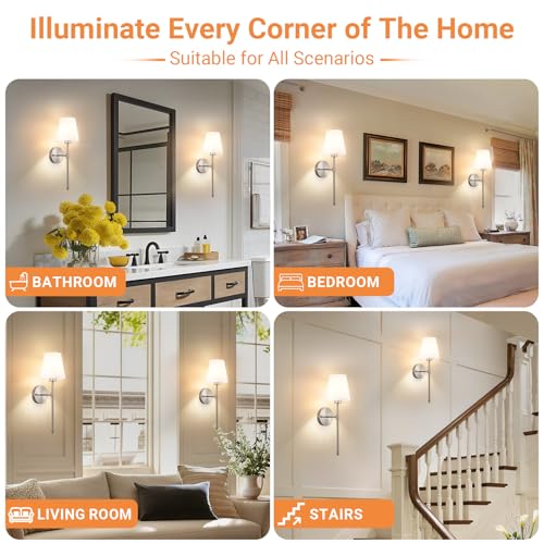 Peel and Stick Wall Sconces (2 Count)