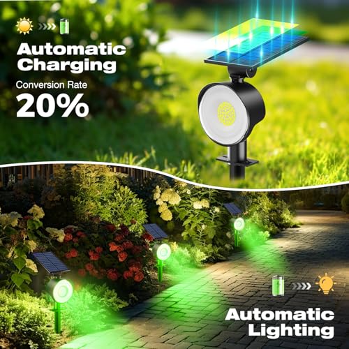 Solar Spot Lights Outdoor Waterproof (2 Count)