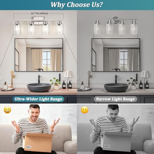 Modern Brushed Nickel Bathroom Light Fixtures