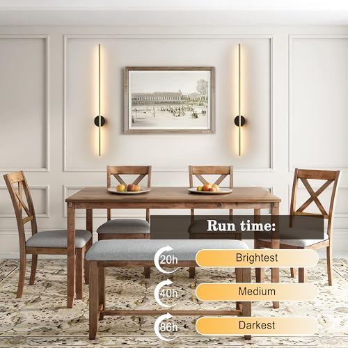 Battery Operated Modern Wall Sconce Set of Two