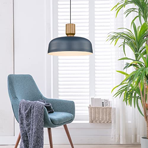 Oversized Industrial Pendant Light Fixtures with Hammered Metal Shade