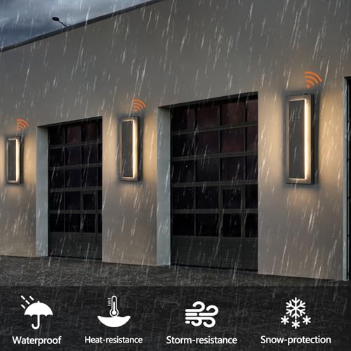 15.7'' Dusk to Dawn Outdoor Lights Modern LED Exterior Wall Lights