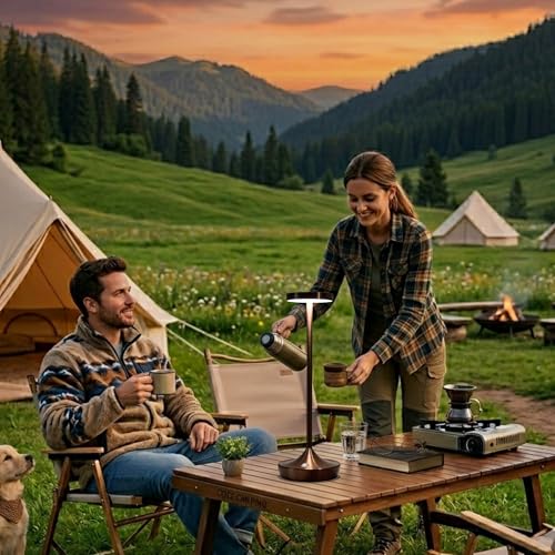 Brown Cordless Table Lamps (2 Count)
