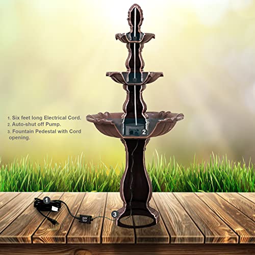 3 Tier Freestanding Waterfall Fountain w