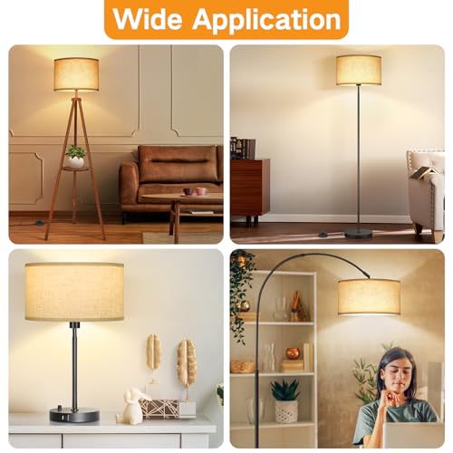 Beige Large Drum Lamp Shades for Floor Lamps
