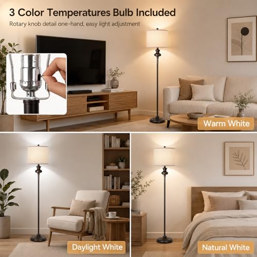Floor Lamp Standing Lamp for Living Room (Brown Style 01)