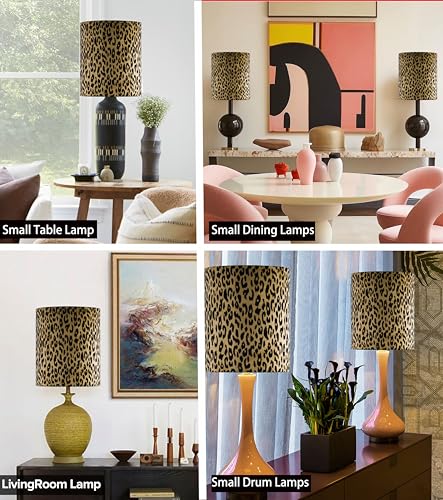 Small Yellow Leopard Lamp Shades Set of 2 (2 Count)