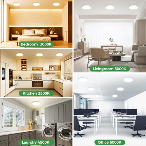 2Pack 13 inch White LED Flush Mount Ceiling Lights (2 Count)
