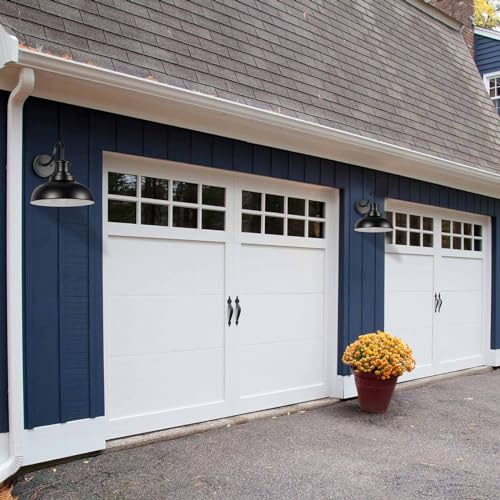 Outdoor Barn Lights Outdoor Wall Sconces Farmhouse Exterior Wall Mount Light Vintage Outside Wall Lighting Fixture Industrial Black White Lanterns for Porch