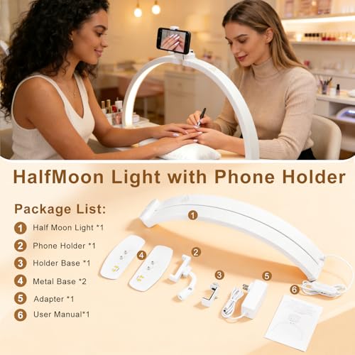 Half Moon Light for Nail Desk 29"