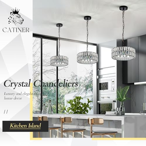 Black Crystal Chandelier 12" 4