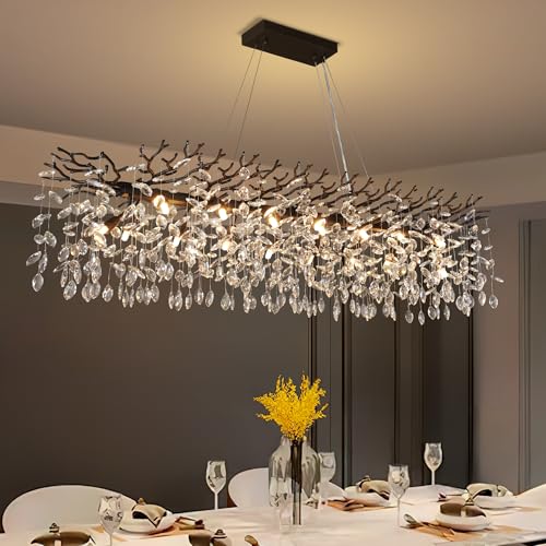 60" Rectangular Crystal Chandelier