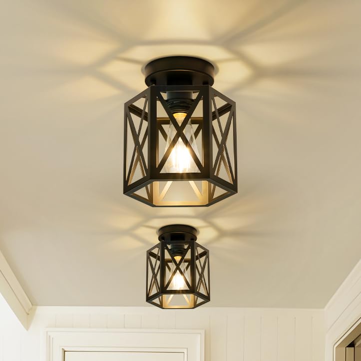 2 Pack Semi Flush Mount Ceiling Light for Hallway Light Fixture (2 Count)