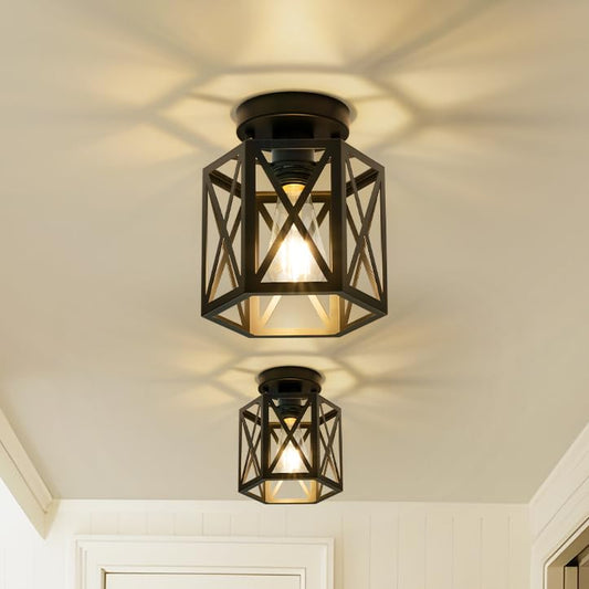 2 Pack Semi Flush Mount Ceiling Light for Hallway Light Fixture (2 Count)