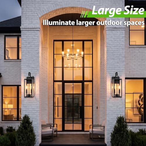 18” Dusk to Dawn Outdoor Wall Lights (Black (Dusk-to-Dawn) / 18in)