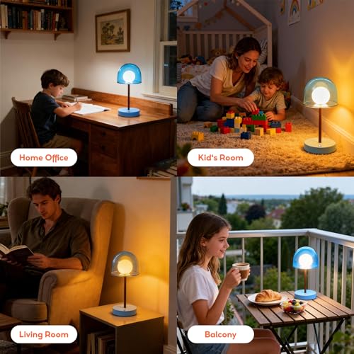 Blue Cordless Nursery Lamp