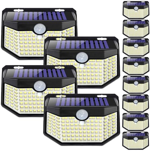 120 LED Outdoor Solar Lights with Motion Sensor and 3 Lighting Modes (12 Count)