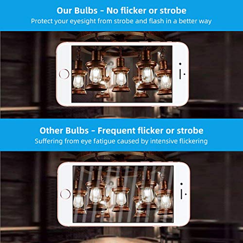 4 Pack Vintage 8W ST64 LED Edison Light Bulbs 100W Equivalent (4 Count)