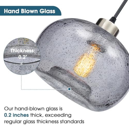 Modern Hand Blown Pendant Lights Kitchen Island (2 Count)