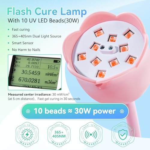 Gooseneck UV Nail Lamp Flash Cure UV Light for Gel Nails Polish