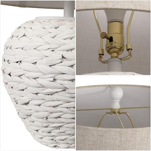 Alaro Table Lamp Woven Water Hyacinth Basket 24.5"