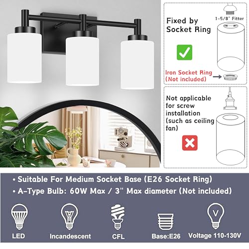 3PcS Clear Glass Lamp Shade (3 Count)